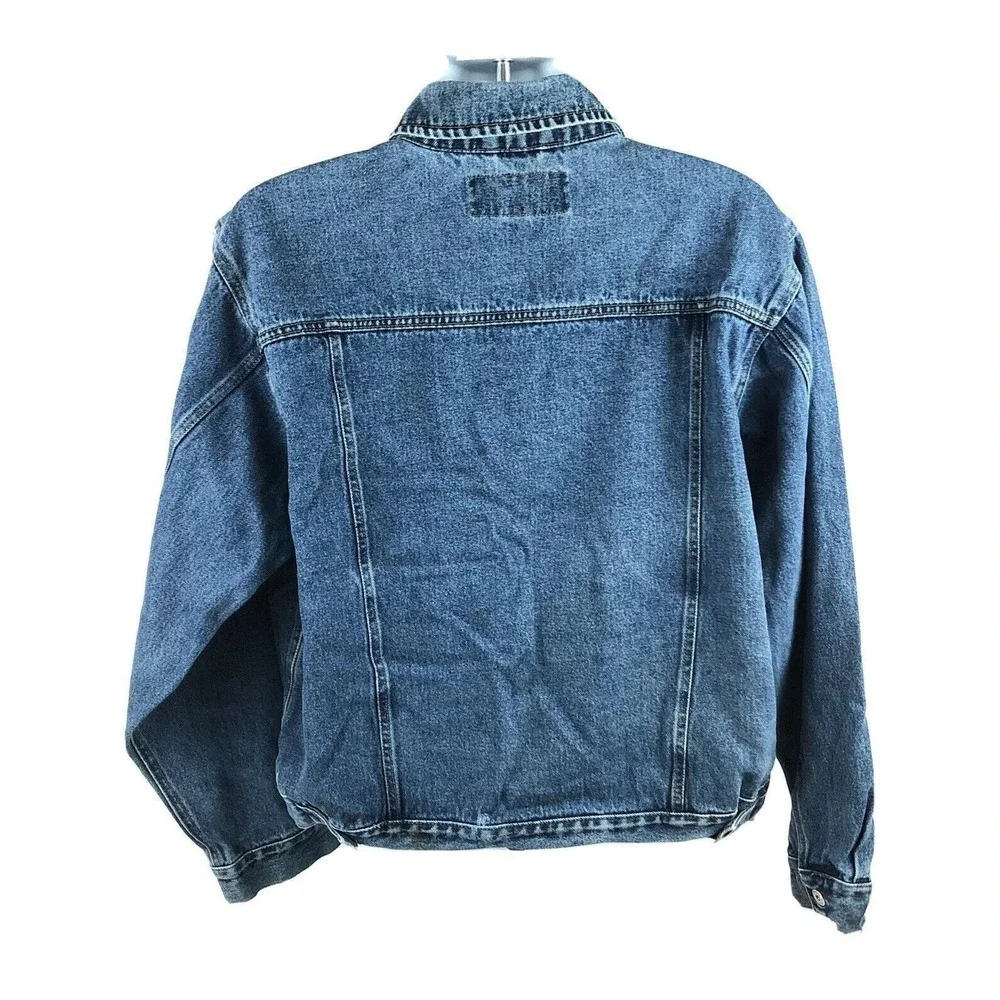 Wrangler‎ Hero Denim Jacket Blue Jean Western Trucker Vintage 90s Boxy Fit Large